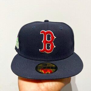Boston Red Sox MLB 2004 World Series Navy Yellow Bottom Fitted Hat - New